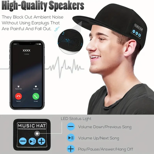 Wireless Music Headphones Baseball Cap Outdoor Sports Skateboarding Multi-scenario Audio Hat
