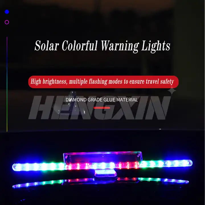 Car Solar Led Car Tail Light LED flash light Warning Emergency Flashing LED Traffic Advisor Strobe Light suction ranger lamp