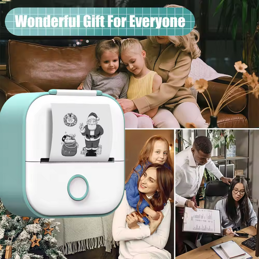 Phomemo Portable Photo Printer T02 203dpi 53mm Printing Stickers Wireless Inkless Mini Notes Printer for Students,Stickers