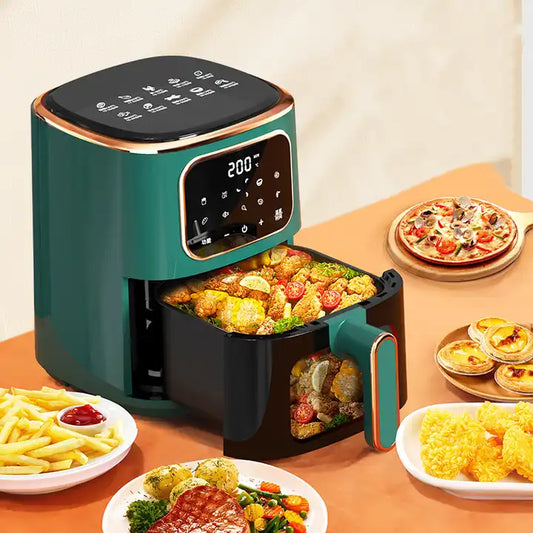 Household Air Electric Fryer Multifunctional Intelligent Oil-free And Smokeless Electric Fryer Large Capacity Fryer